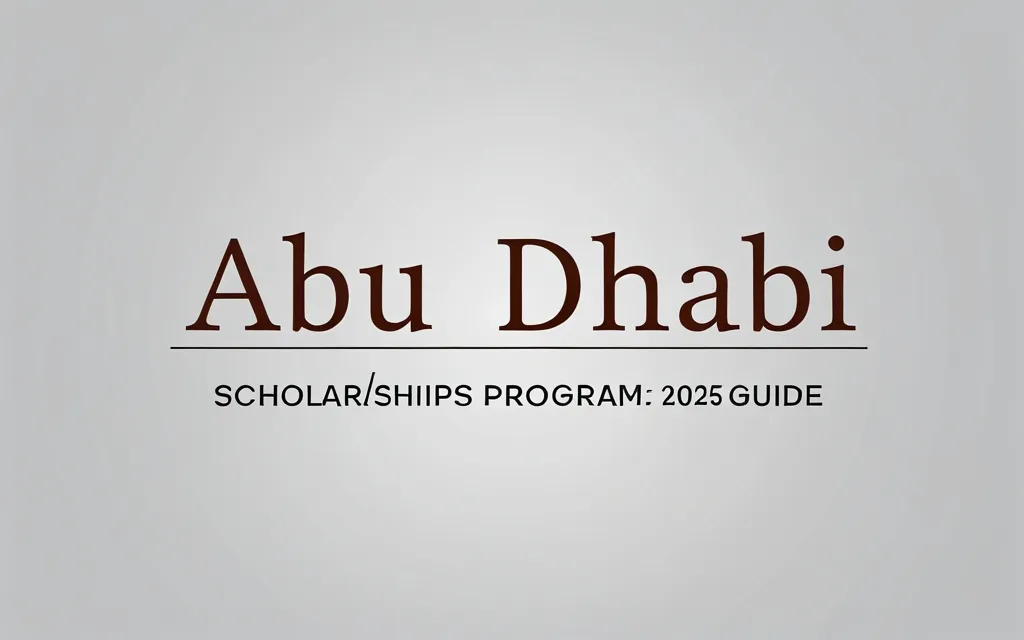 Abu dhabi scholarships program: 2025 Guide - Professional Swiss-style featured image | Truescho.com