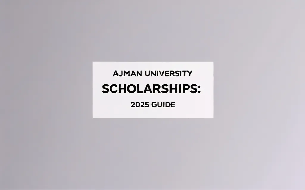 Ajman university scholarships: 2025 Guide - Professional Swiss-style featured image | Truescho.com