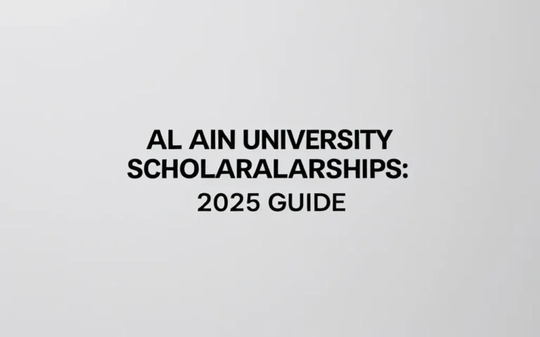 Al ain university scholarships: 2025 Guide - Professional Swiss-style featured image | Truescho.com