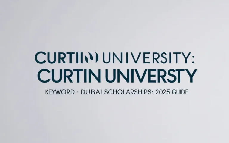 Curtin university dubai scholarships: 2025 Guide - Professional Swiss-style featured image | Truescho.com