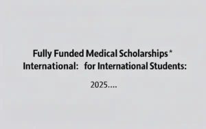 Fully funded medical scholarships for international: 2025… - Professional Swiss-style featured image | Truescho.com