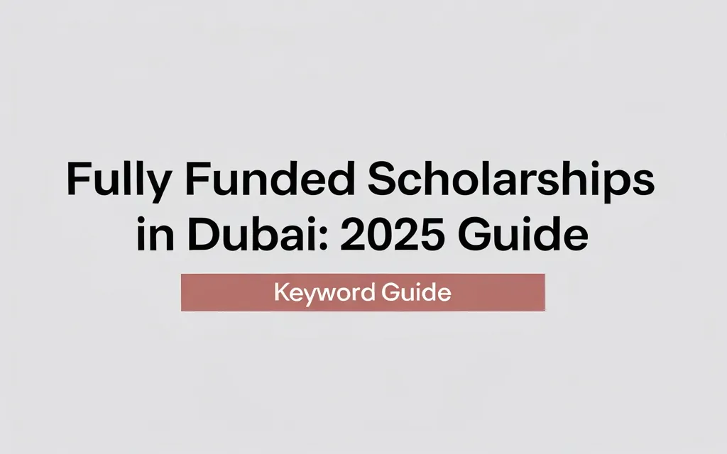 Fully funded scholarships in dubai: 2025 Guide - Professional Swiss-style featured image | Truescho.com