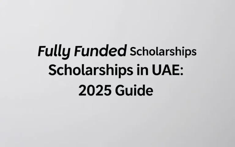 Fully funded scholarships in uae: 2025 Guide - Professional Swiss-style featured image | Truescho.com