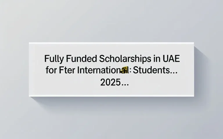 Fully funded scholarships in uae for international: 2025 … - Professional Swiss-style featured image | Truescho.com