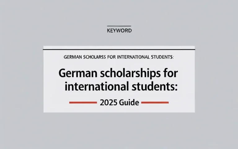 German scholarships for international students: 2025 Guide - Professional Swiss-style featured image | Truescho.com