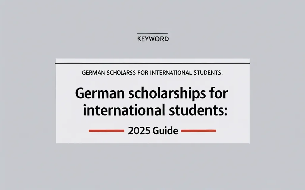 German scholarships for international students: 2025 Guide - Professional Swiss-style featured image | Truescho.com