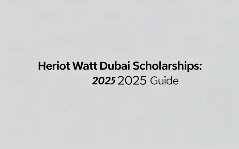 Heriot watt dubai scholarships: 2025 Guide - Professional Swiss-style featured image | Truescho.com