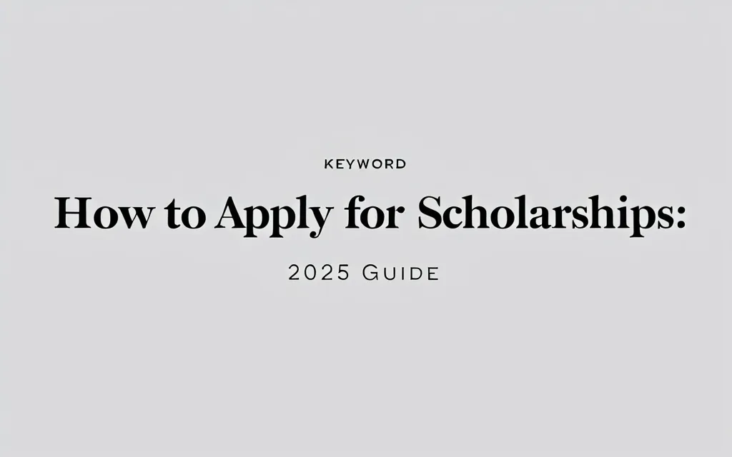 How to apply for scholarships: 2025 Guide - Professional Swiss-style featured image | Truescho.com