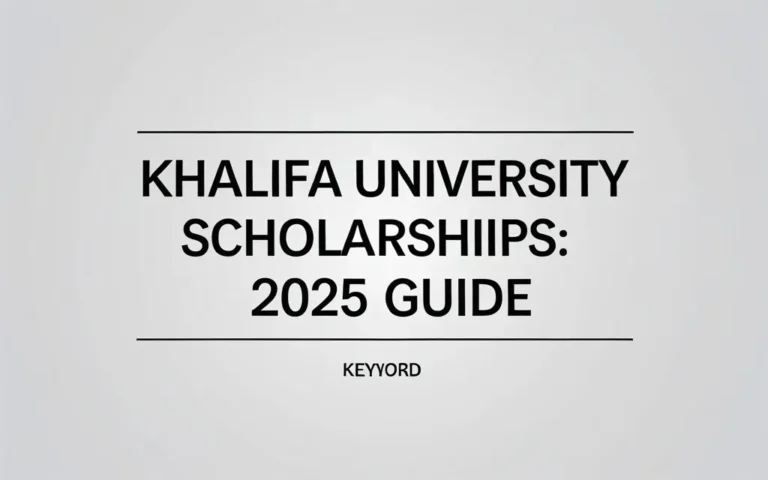 Khalifa university scholarships: 2025 Guide - Professional Swiss-style featured image | Truescho.com