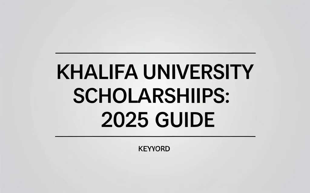 Khalifa university scholarships: 2025 Guide - Professional Swiss-style featured image | Truescho.com