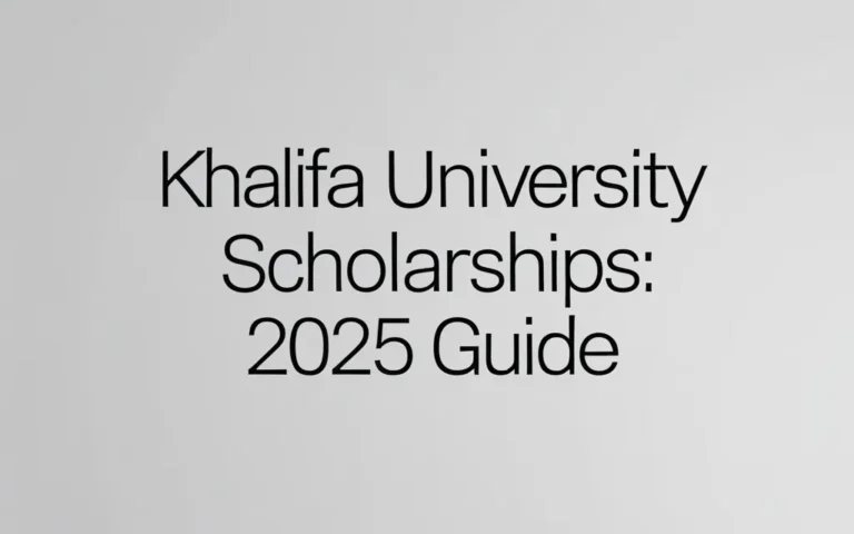 Khalifa university scholarships uae 2025: 2025 Guide - Professional Swiss-style featured image | Truescho.com
