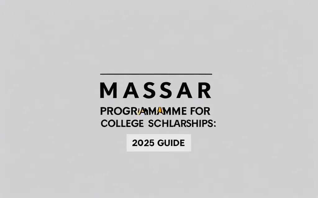 Masar programme for college scholarships: 2025 Guide - Professional Swiss-style featured image | Truescho.com