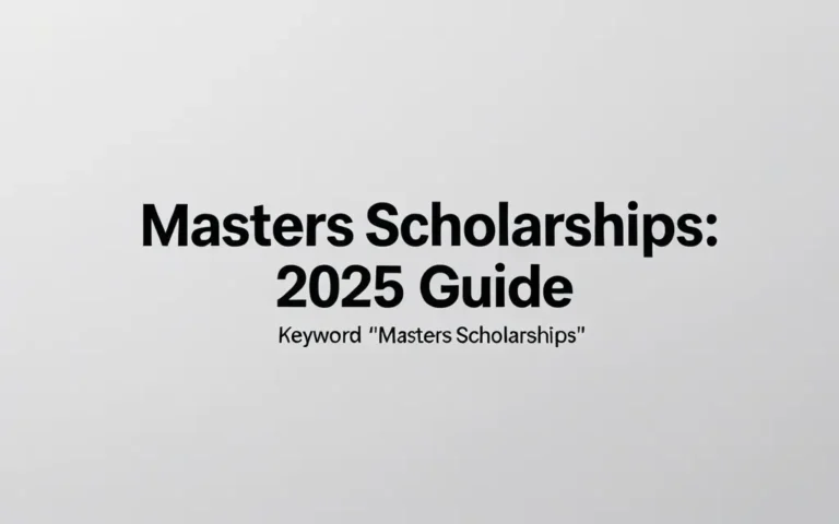 Masters scholarships: 2025 Guide - Professional Swiss-style featured image | Truescho.com