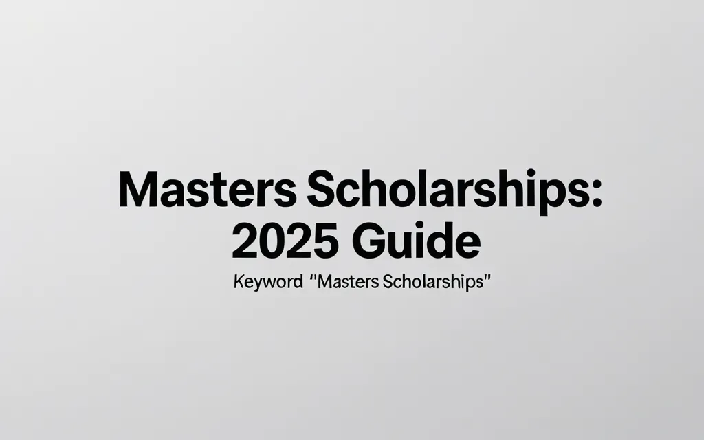 Masters scholarships: 2025 Guide - Professional Swiss-style featured image | Truescho.com