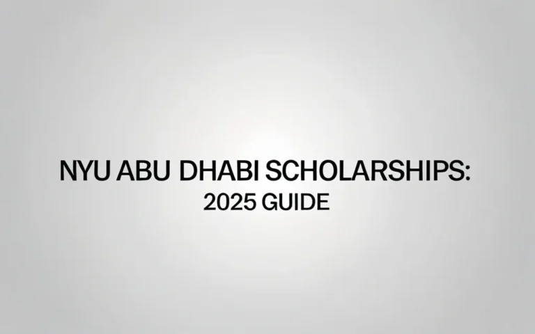 Nyu abu dhabi scholarships: 2025 Guide - Professional Swiss-style featured image | Truescho.com