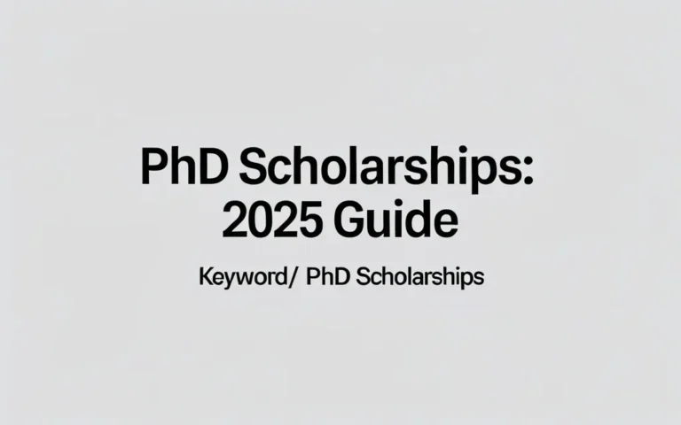 Phd scholarships: 2025 Guide - Professional Swiss-style featured image | Truescho.com