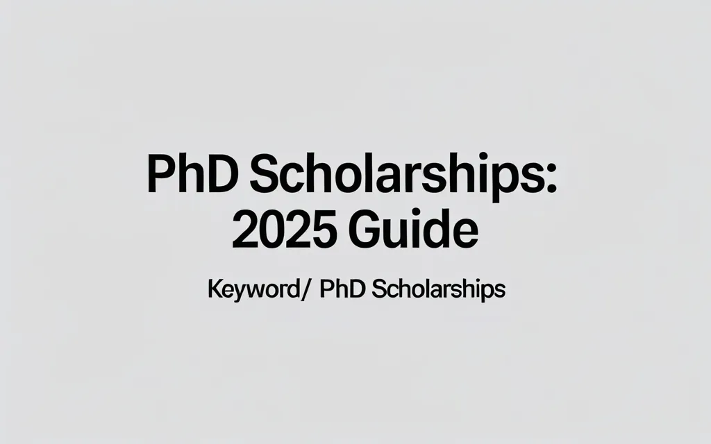 Phd scholarships: 2025 Guide - Professional Swiss-style featured image | Truescho.com