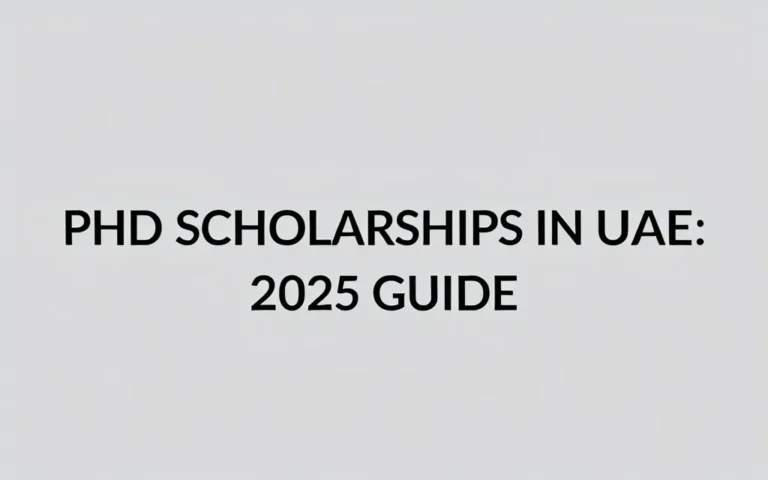 Phd scholarships in uae: 2025 Guide - Professional Swiss-style featured image | Truescho.com