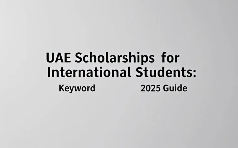 Uae scholarships for international students: 2025 Guide - Professional Swiss-style featured image | Truescho.com