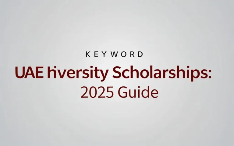 Uae university scholarships: 2025 Guide - Professional Swiss-style featured image | Truescho.com