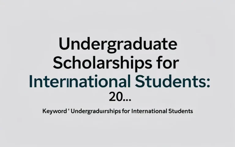 Undergraduate scholarships for international students: 20… - Professional Swiss-style featured image | Truescho.com