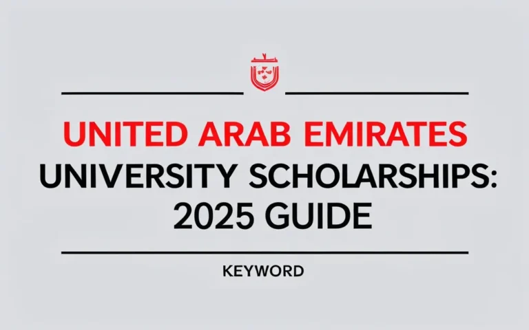 United arab emirates university scholarships: 2025 Guide - Professional Swiss-style featured image | Truescho.com